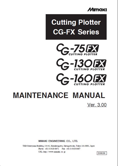 mimaki cg 130fx manual PDF