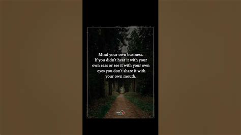 mind your own business Reader