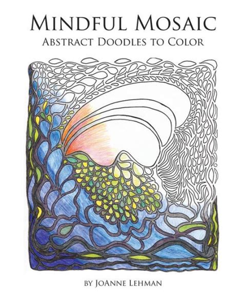 mindful mosaic abstract doodles to color Reader