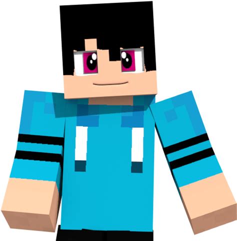 minecraft character in blue shirt