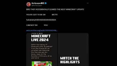 minecraft live leaks