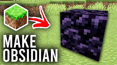 minecraft make obsidian