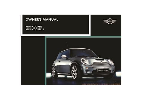 mini cooper 06 owners manual PDF