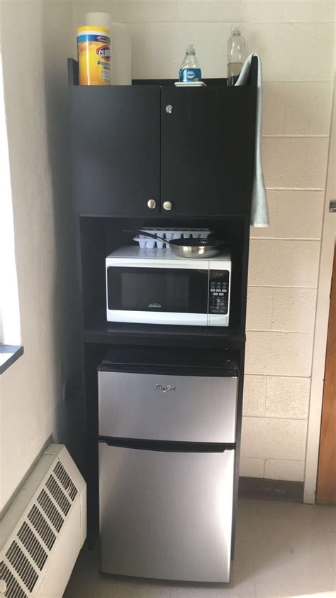 mini fridge microwave