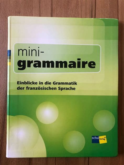 mini grammaire einblicke grammatik franz sischen sprache PDF