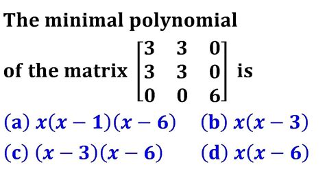 minimal polynomial calculator