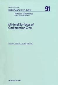 minimal surfaces of codimension one minimal surfaces of codimension one Kindle Editon