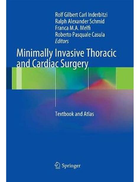 minimally invasive thoracic and cardiac surgery textbook and atlas Epub