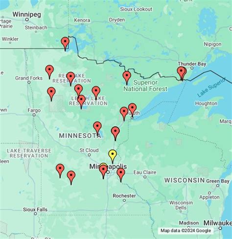 minnesota casino map