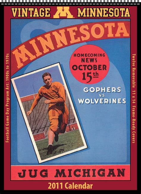 minnesota golden gophers 2015 vintage football calendar Kindle Editon