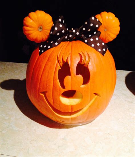 minnie mouse on a pumpkin