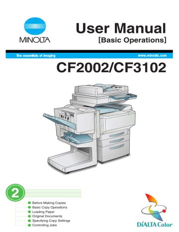 minolta cf2002 cf3102 user guide Kindle Editon