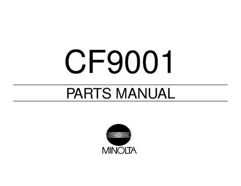 minolta cf9001 quick manual user guide Kindle Editon