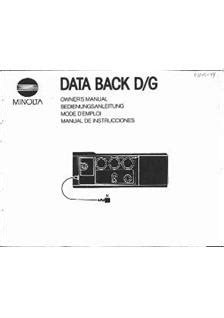 minolta data back d g user guide PDF