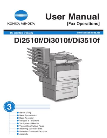 minolta di2010f di2510f di3010f di3510f fax basic operations guide user guide Reader