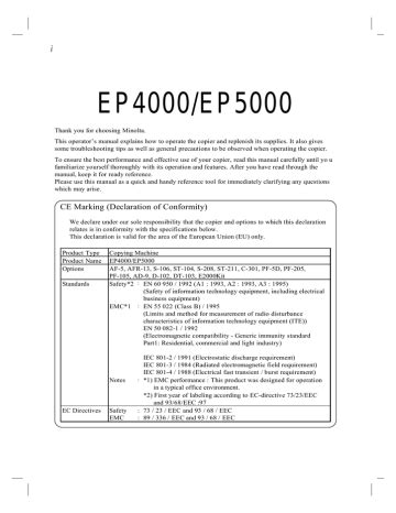 minolta ep4000 ep5000 user guide Doc