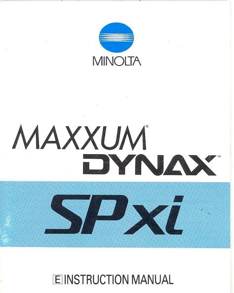 minolta maxxum spxi manual Reader