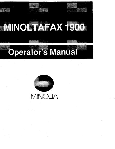 minolta minoltafax 1800 user guide Reader