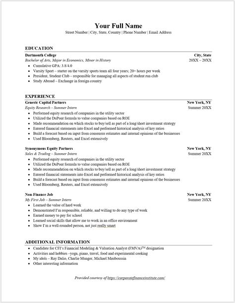 minor on a resume