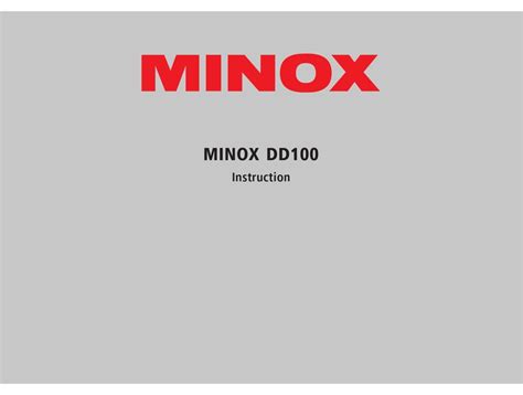 minox dd100 digital cameras owners manual Kindle Editon