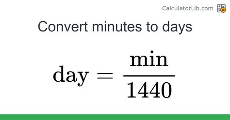 minutes to days converter