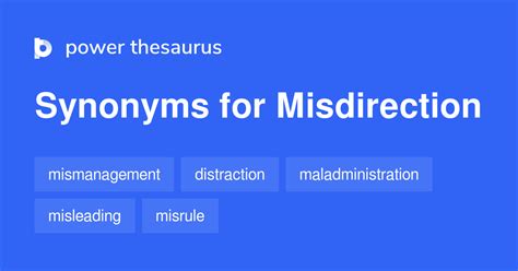 misdirection thesaurus