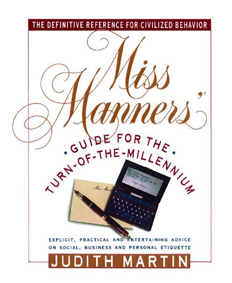 miss manners guide for the turn of the millennium Kindle Editon