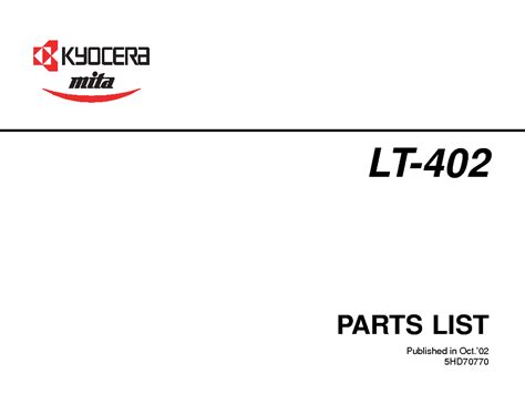 mita lt 400 parts manual user guide Reader