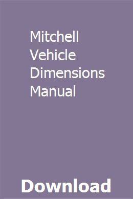 mitchell vehicle dimensions manual Doc