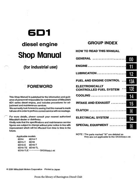 mitsubishi 6d14 workshop manual Reader