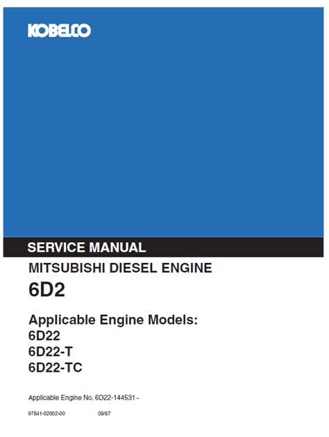 mitsubishi 6d22 engine repair manual Doc