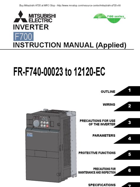 mitsubishi a700 user manual PDF