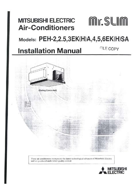 mitsubishi air conditioner manual mr slim Kindle Editon