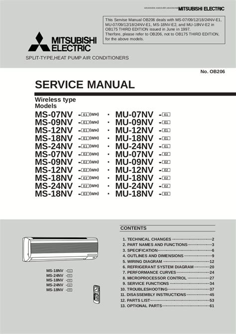mitsubishi air conditioner service manual Epub