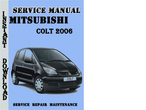 mitsubishi colt service manual download Epub