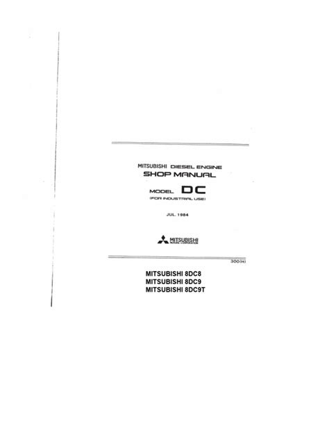 mitsubishi engine 8dc9 service manual pdf Epub