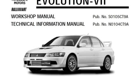 mitsubishi evo 7 manual PDF