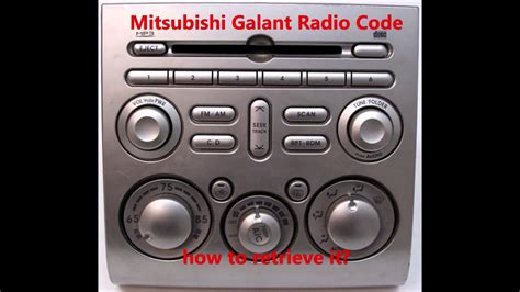 mitsubishi galant radio code Reader