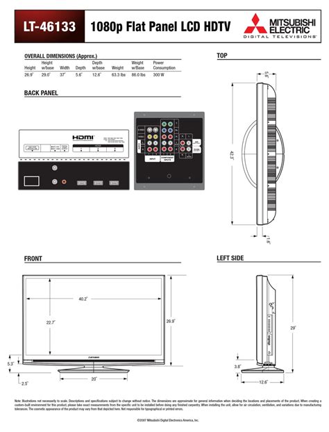mitsubishi hdtv 1080 series integrated manual Kindle Editon
