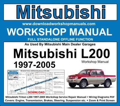 mitsubishi l200 workshop manuals free downloads Reader