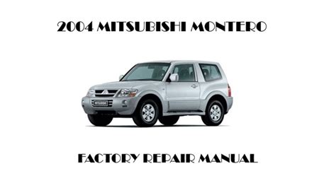 mitsubishi montero owners manual 2004 Reader