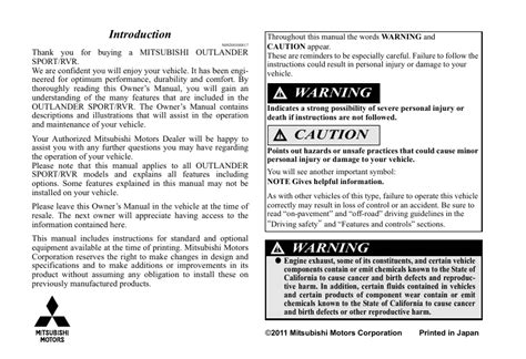 mitsubishi outlander manual pdf Epub