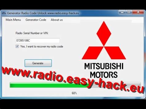 mitsubishi radio code off PDF