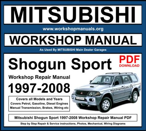 mitsubishi shogun sport repair manual Epub