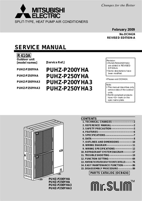 mitsubishi technical manual puhz Epub