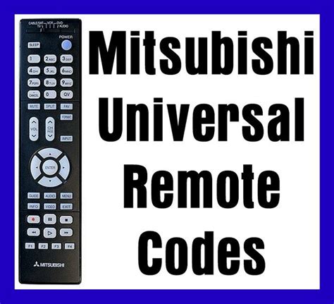 mitsubishi tv guide remote codes Epub