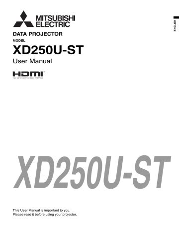 mitsubishi xd250u st projectors owners manual PDF