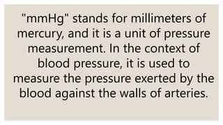 mmHG: The Unit of Measurement for Blood Pressure