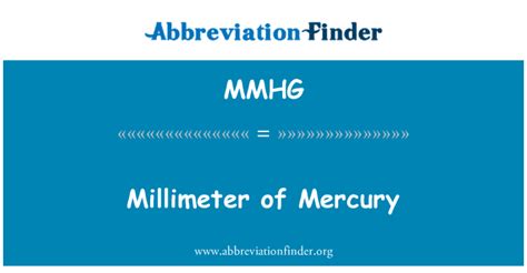 mmhg (millimeters of mercury)