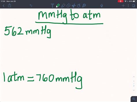 mmhg to atm formula